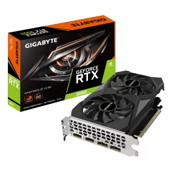 Grafische kaart GIGABYTE GeForce RTX 3050 — 6 GB GDDR6, 2304 CUDA-cores, PCIe 4.0, 14000 MHz geheugen