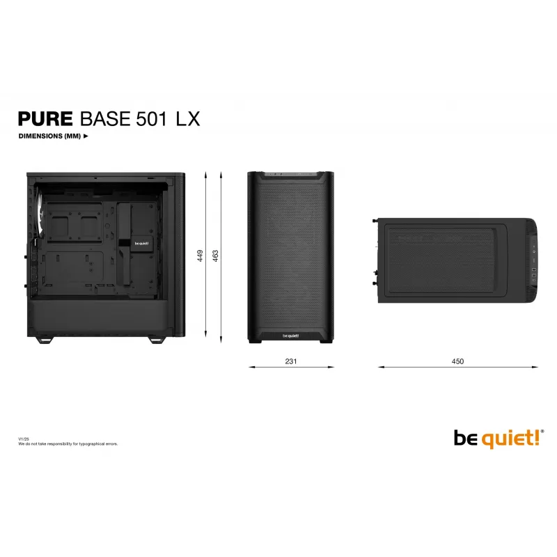 be quiet Pure Base 501 LX zwart midi-tower