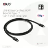 USB Type-C-kabel CLUB3D CAC-1570 1,2m — 80Gbps, 240W, ondersteunt 8K@240Hz, zwart