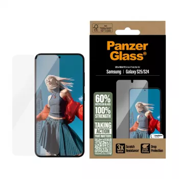 PanzerGlass ® screenprotector Samsung Galaxy S25 | S24 | Ultra-Wide Fit
