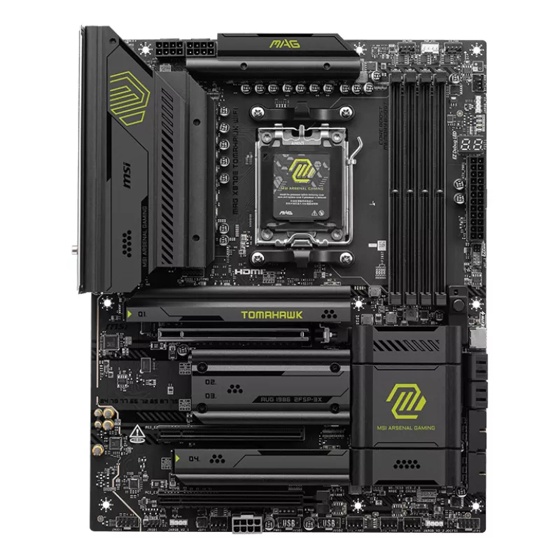 Moederbord MSI MAG X870E TOMAHAWK WIFI — AMD X870E, Socket AM5, ATX, 4x DDR5 DIMM, 4x M.2, Wi‑Fi, 5Gb Ethernet