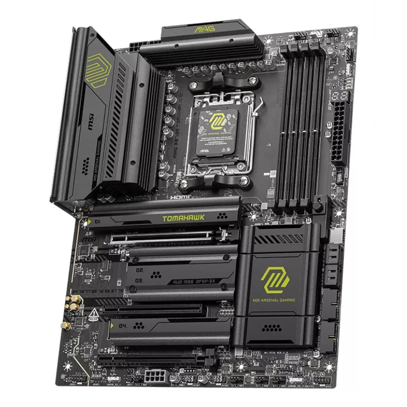 Moederbord MSI MAG X870E TOMAHAWK WIFI — AMD X870E, Socket AM5, ATX, 4x DDR5 DIMM, 4x M.2, Wi‑Fi, 5Gb Ethernet