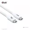 Club3D CAC-1572 USB 80 Gbps-gecertificeerde kabel, USB-C naar USB-C, 240 W PD, 8K240Hz, 1,2 m, wit