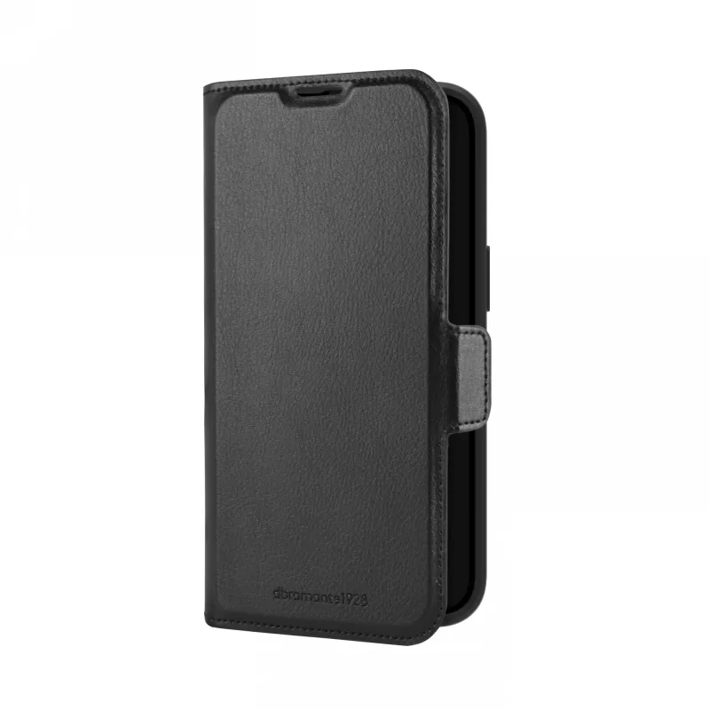 dbramante1928 Oslo Pro OPE4BL006535 flipcase voor iPhone 16e / 17e, PU en kunststof, zwart