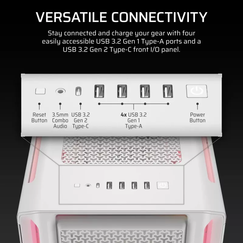 CORSAIR pc-behuizing - 5000T LX RGB midi-tower (tempered Glass) wit