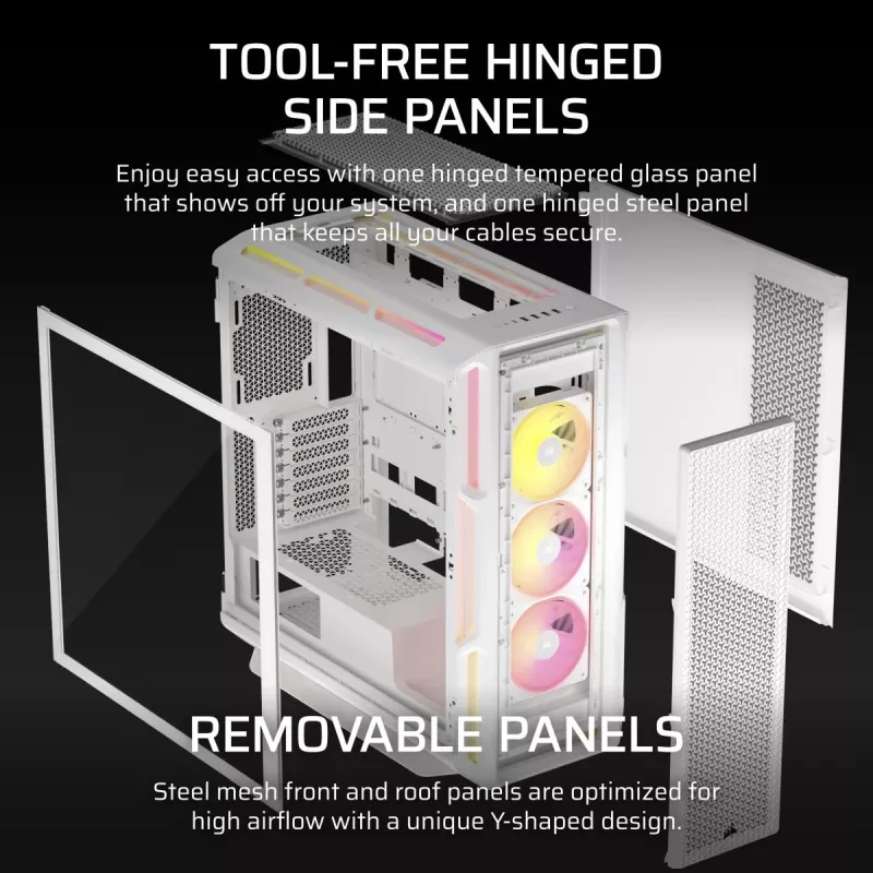 CORSAIR pc-behuizing - 5000T LX RGB midi-tower (tempered Glass) wit