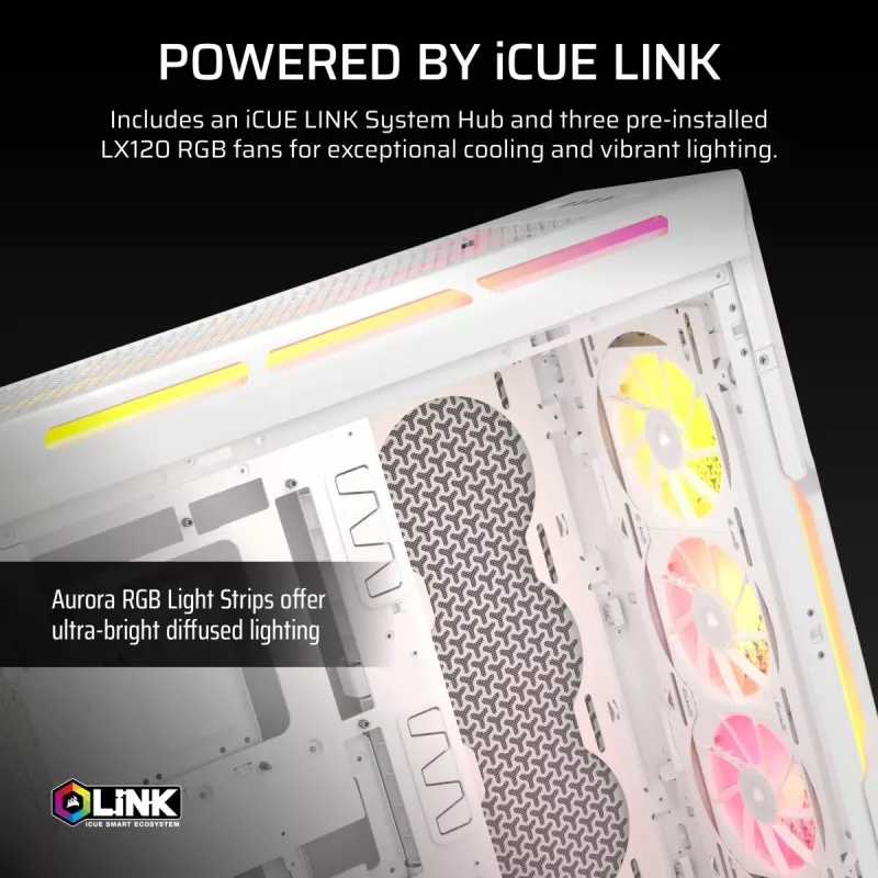 CORSAIR pc-behuizing - 5000T LX RGB midi-tower (tempered Glass) wit