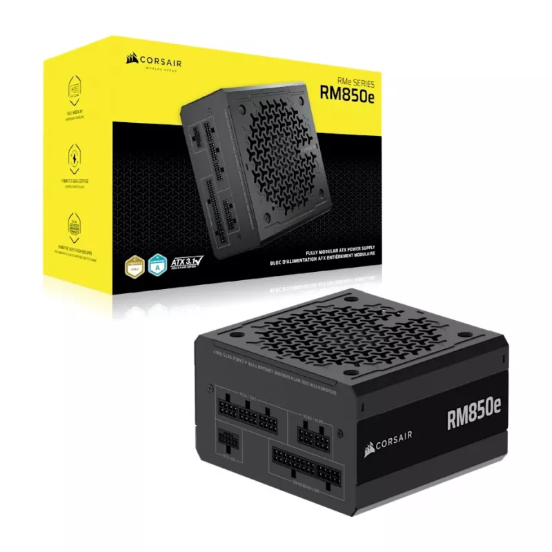 CORSAIR voeding - 850W RMe Serie RM850e 24-pin ATX zwart
