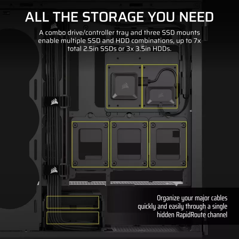 CORSAIR pc-behuizing - Icue Link 5000t Lx RGB mid-tower High-Performance