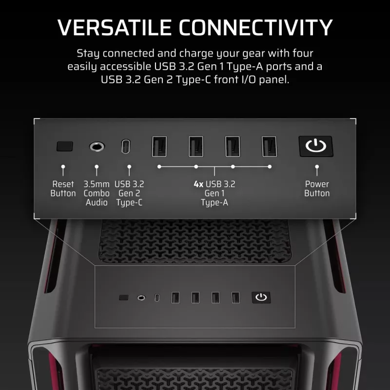 CORSAIR pc-behuizing - Icue Link 5000t Lx RGB mid-tower High-Performance