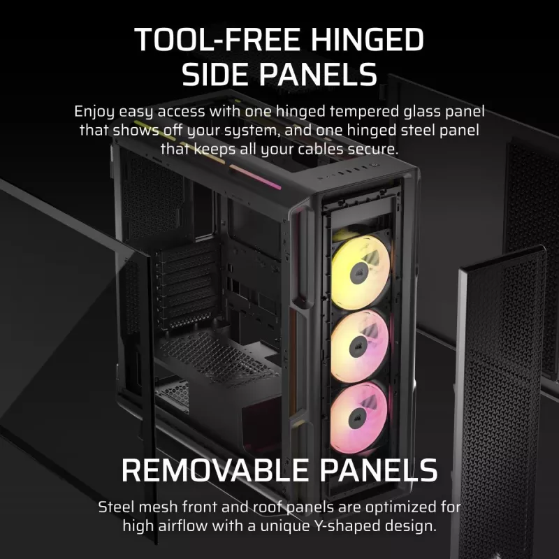 CORSAIR pc-behuizing - Icue Link 5000t Lx RGB mid-tower High-Performance
