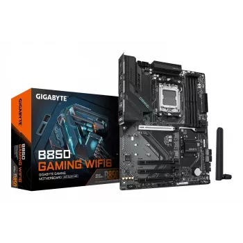 Moederbord GIGABYTE B850 GAMING WIFI6, AMD B850-chipset, AM5-socket, ATX, 4x DDR5-slots, Wi-Fi 6, 3x M.2, 4x SATA III
