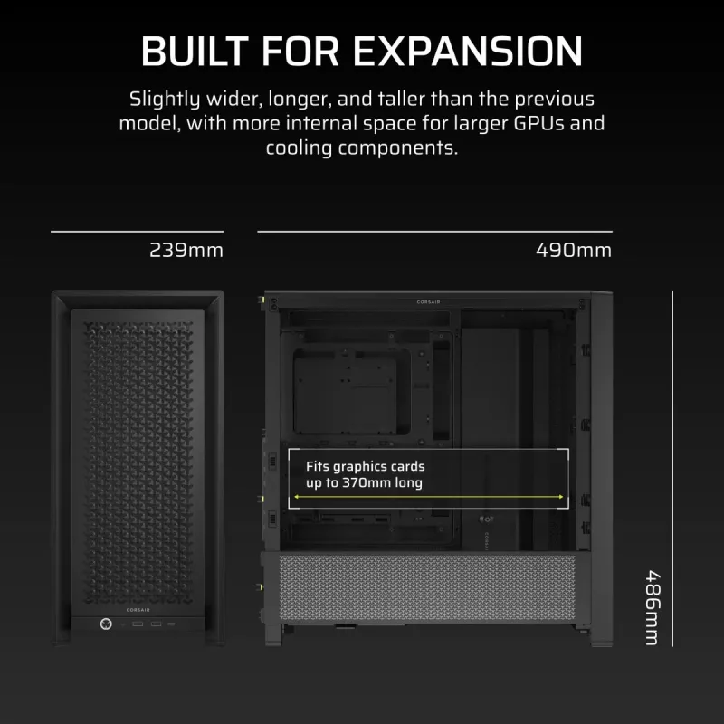 CORSAIR FRAME 4000D midi-tower behuizing zwart