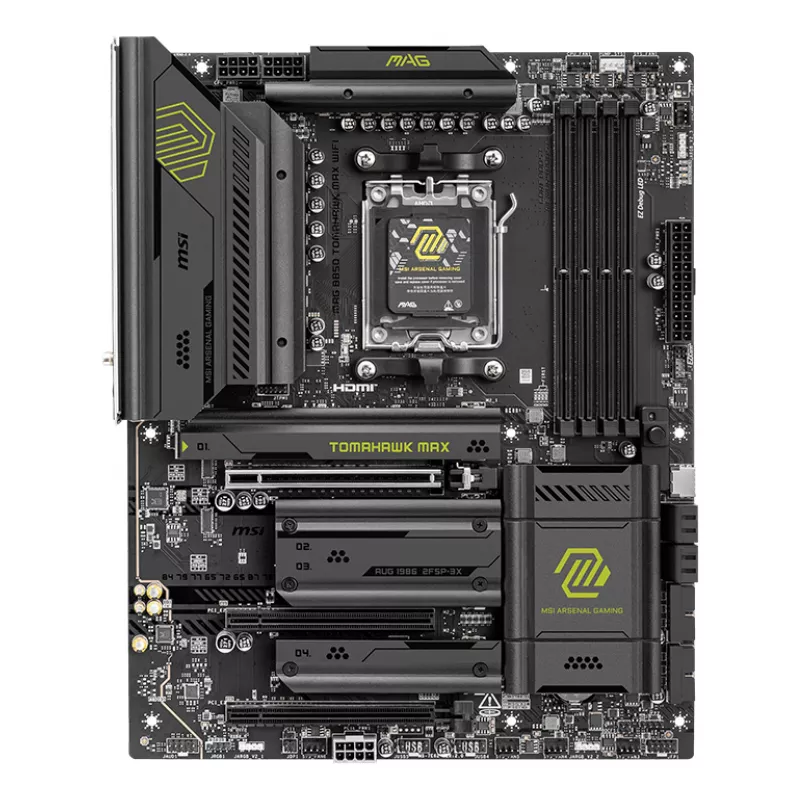 Moederbord MSI MAG B850 TOMAHAWK MAX WIFI — AMD B850, socket AM5, ATX, DDR5, 4×M.2, Wi-Fi 7, 5Gb LAN, 7.1 audio