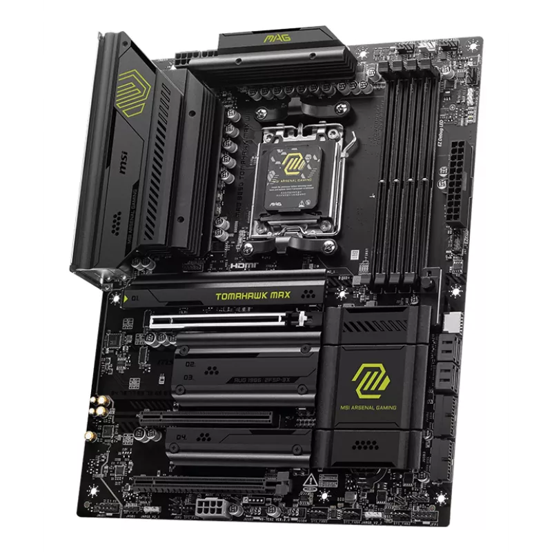 Moederbord MSI MAG B850 TOMAHAWK MAX WIFI — AMD B850, socket AM5, ATX, DDR5, 4×M.2, Wi-Fi 7, 5Gb LAN, 7.1 audio