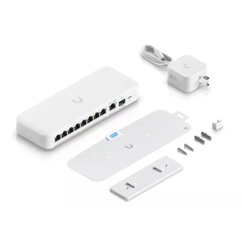 Managed Switch UBIQUITI UniFi Flex 2.5G USW-FLEX-2.5G-8 — 8× 2.5G RJ-45, 1× 10G SFP+, L2, 60 Gbit/s