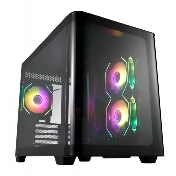 FSP S380-BA behuizing mini tower mITX, mATX zwart ARGB