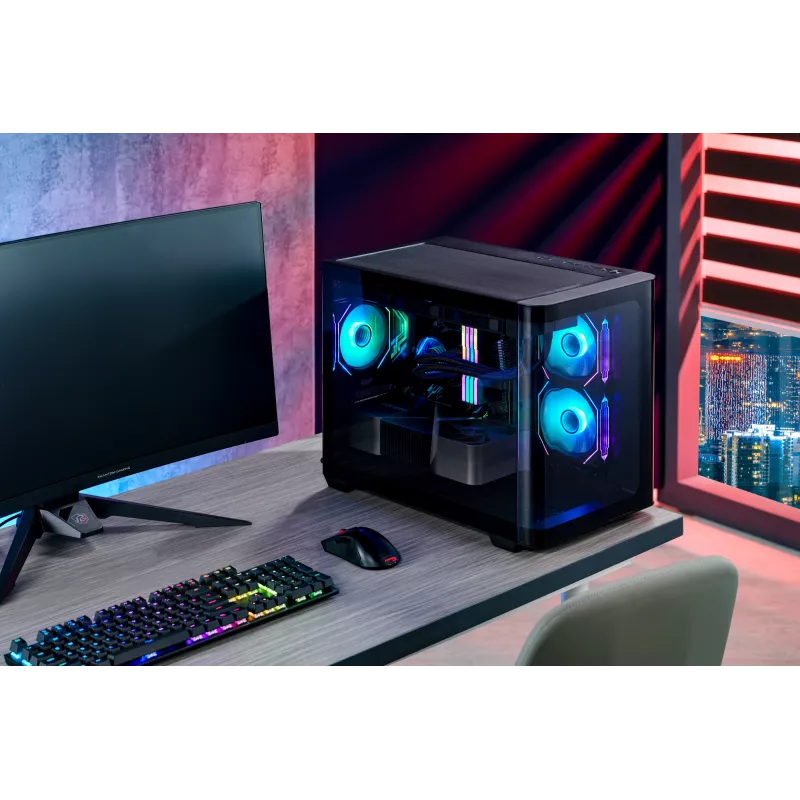 FSP S380-BA behuizing mini tower mITX, mATX zwart ARGB