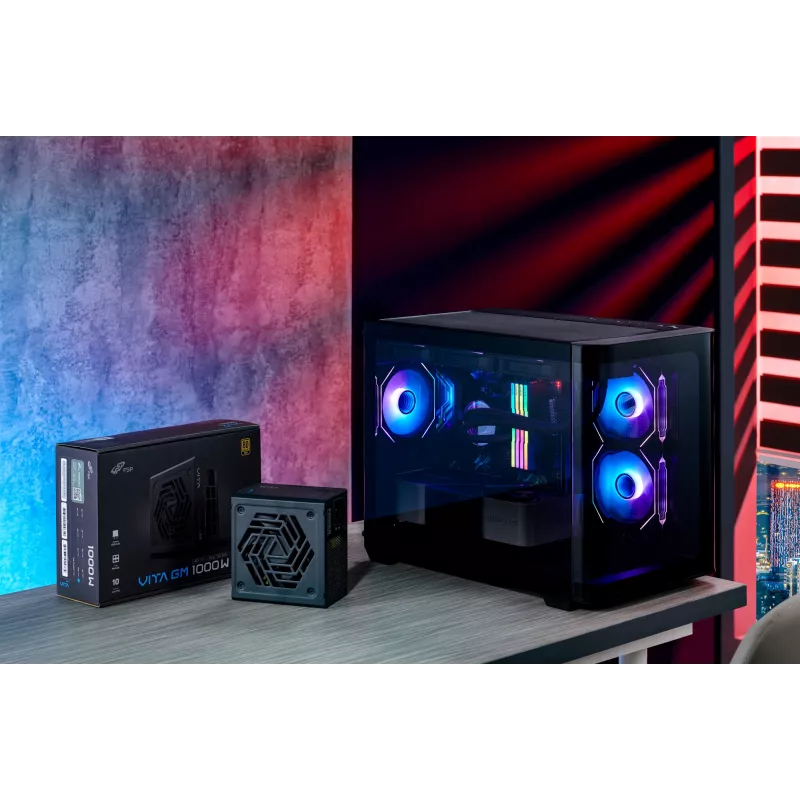 FSP S380-BA behuizing mini tower mITX, mATX zwart ARGB