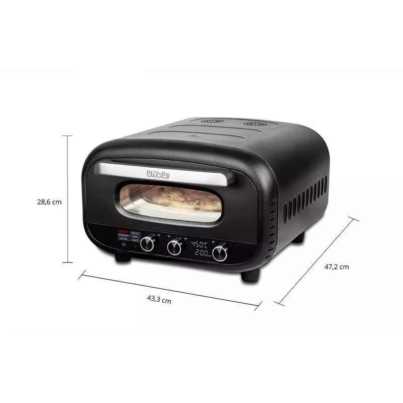 Unold 68805 pizzasteen 1 pizza 1700 W zwart