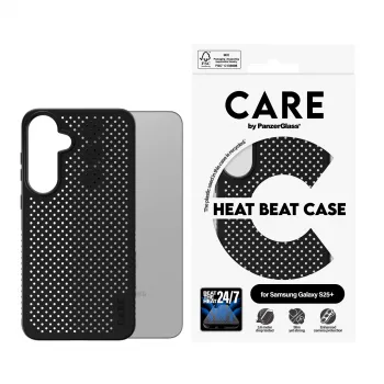 PanzerGlass CARE™ by ® Case Heat Beat Samsung Galaxy S25+, hoesje, Samsung, Samsung - Galaxy S25+, zwart