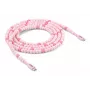Club 3D CAC-3010 USB-C-naar-USB-C-kralenkabel, 2 m, PD 60 W, 480 Mbps, roze