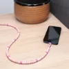 Club 3D CAC-3010 USB-C-naar-USB-C-kralenkabel, 2 m, PD 60 W, 480 Mbps, roze