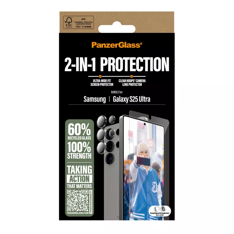 PanzerGlass ® 2-in-1 beschermpakket voor Samsung Galaxy S25 Ultra