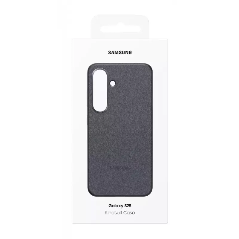 Hoesje Samsung Galaxy S25 kunstleren hoesje zwart