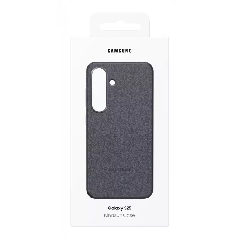 Hoesje Samsung Galaxy S25 kunstleren hoesje zwart