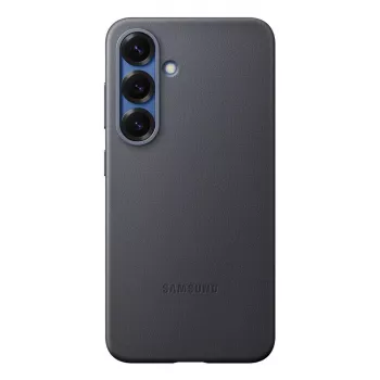 Hoesje Samsung Galaxy S25 kunstleren hoesje zwart
