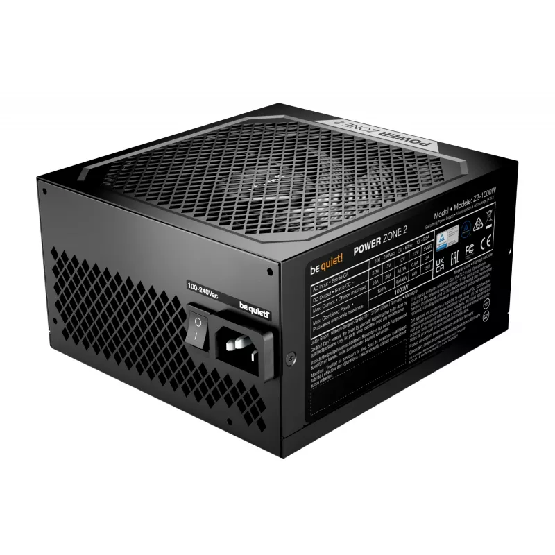 be quiet POWER ZONE 2 1000W voeding 20+4 pin ATX ATX zwart