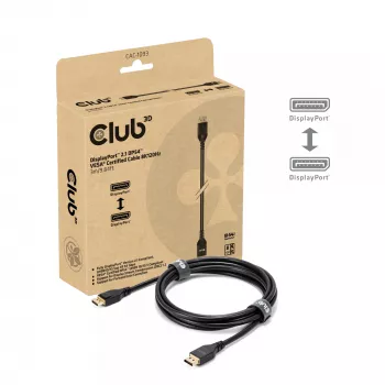 CLUB3D DisplayPort™ 2.1 DP54™ VESA® gecertificeerde kabel 8K120Hz 3m/ 9.84ft