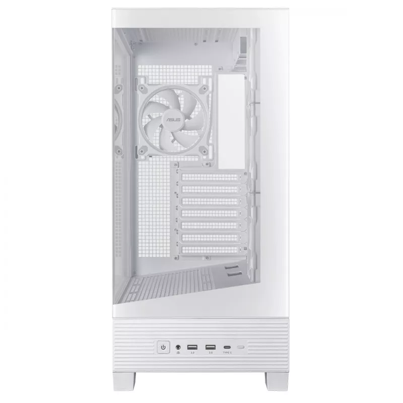 PC-behuizing ASUS A31 Plus TG ARGB WHITE Midi Tower — ATX, Tempered Glass, ARGB, 3x120mm + 1x120mm ventilator, 38 cm GPU, 165 mm CPU-koeler