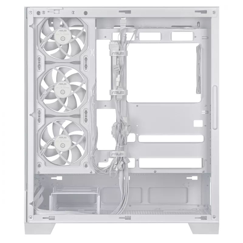 PC-behuizing ASUS A31 Plus TG ARGB WHITE Midi Tower — ATX, Tempered Glass, ARGB, 3x120mm + 1x120mm ventilator, 38 cm GPU, 165 mm CPU-koeler