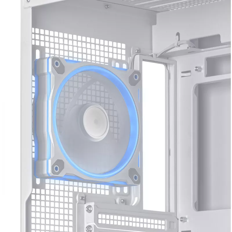 PC-behuizing ASUS A31 Plus TG ARGB WHITE Midi Tower — ATX, Tempered Glass, ARGB, 3x120mm + 1x120mm ventilator, 38 cm GPU, 165 mm CPU-koeler