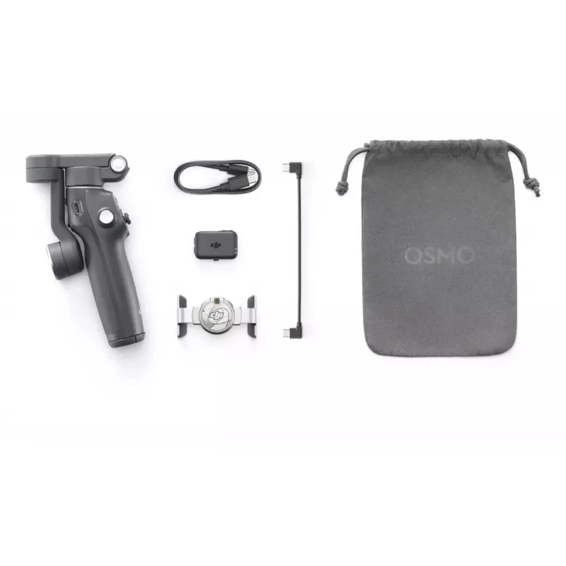 DJI Osmo Mobile 7P smartphonegimbal, 3-assige stabilisatie, ActiveTrack 7.0, telescoopstang, Bluetooth 5.3, donkergrijs