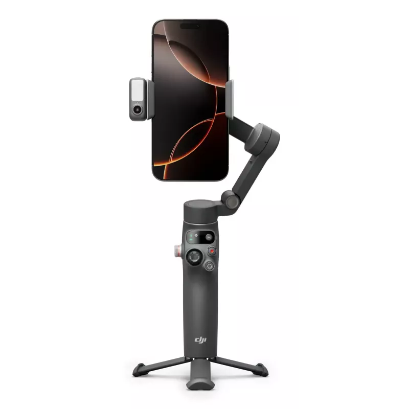 DJI Osmo Mobile 7P smartphonegimbal, 3-assige stabilisatie, ActiveTrack 7.0, telescoopstang, Bluetooth 5.3, donkergrijs