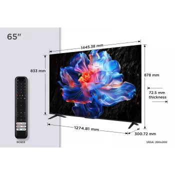 TCL V6C 65V6C tv 165,1 cm (65 inch) 4K Ultra HD smart tv Wi-Fi metallic 280 cd/m²