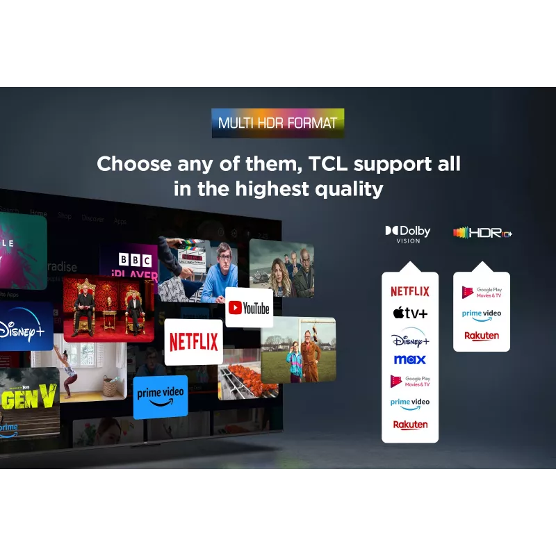 TCL V6C 65V6C tv 165,1 cm (65 inch) 4K Ultra HD smart tv Wi-Fi metallic 280 cd/m²