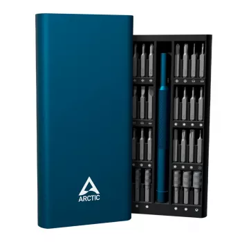 Precisieschroevendraaierset Arctic AETLS00001A — staalbits-set, blauwe greep