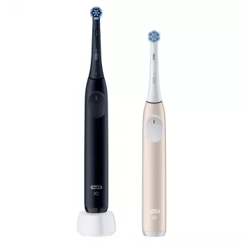 Elektrische tandenborstel Oral-B iO Series 2 Duo zwart roze oplaadbaar met intelligente druksensor