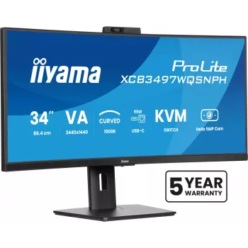 iiyama ProLite XCB3497WQSNPH-B1 computermonitor 86,4 cm (34 inch) 3440 x 1440 pixel UltraWide Quad HD LED zwart