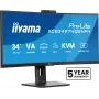 iiyama ProLite XCB3497WQSNPH-B1 computermonitor 86,4 cm (34 inch) 3440 x 1440 pixel UltraWide Quad HD LED zwart