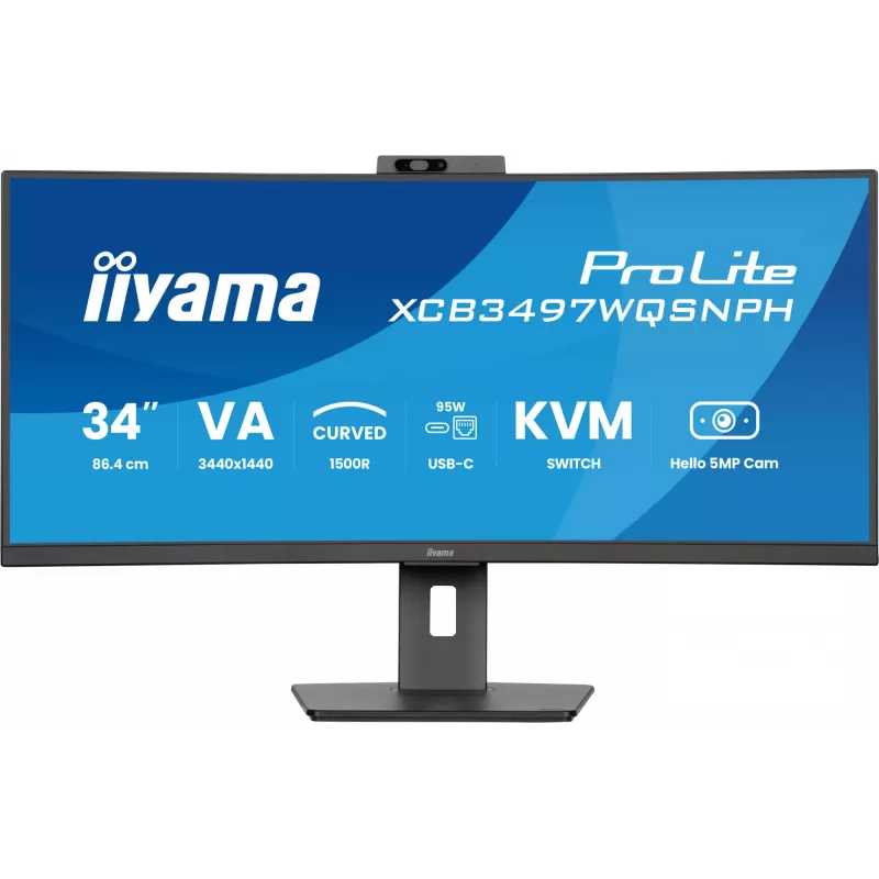 iiyama ProLite XCB3497WQSNPH-B1 computermonitor 86,4 cm (34 inch) 3440 x 1440 pixel UltraWide Quad HD LED zwart