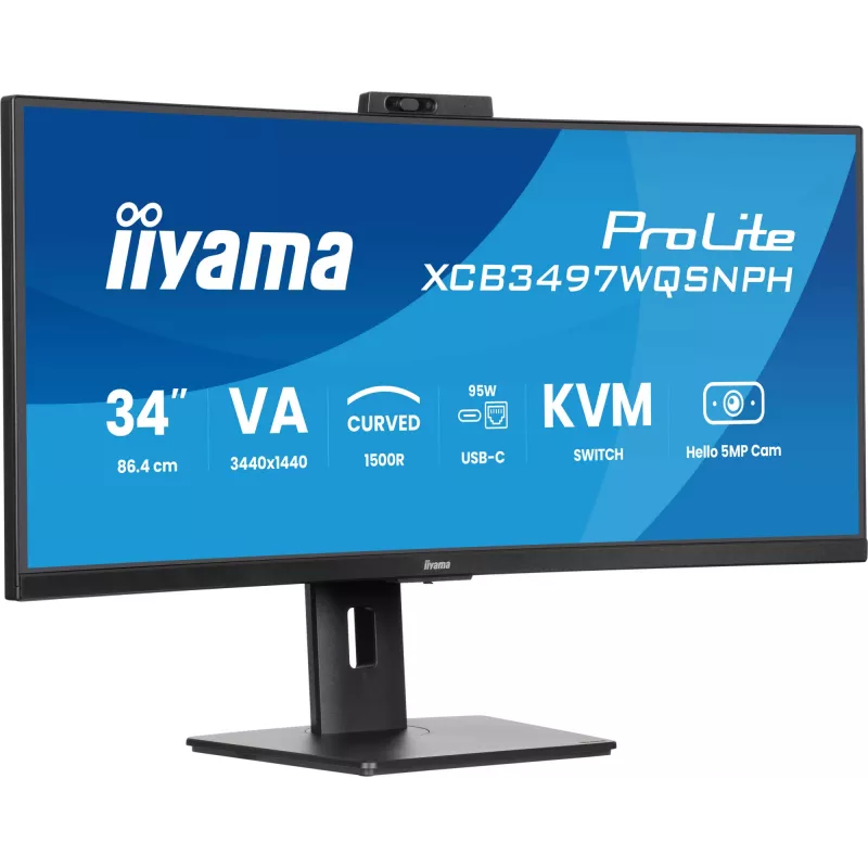 iiyama ProLite XCB3497WQSNPH-B1 computermonitor 86,4 cm (34 inch) 3440 x 1440 pixel UltraWide Quad HD LED zwart