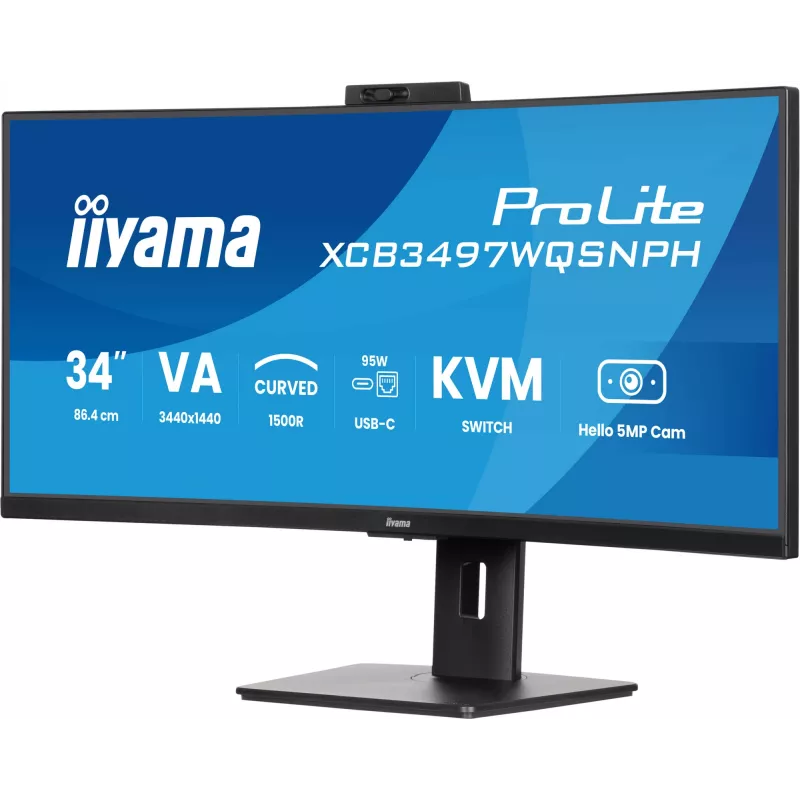 iiyama ProLite XCB3497WQSNPH-B1 computermonitor 86,4 cm (34 inch) 3440 x 1440 pixel UltraWide Quad HD LED zwart