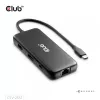 CLUB3D 8-1 draagbare dock USB Type-C® 10Gbps naar HDMI™ en DisplayPort™ 8K30Hz PD max. 100Watt