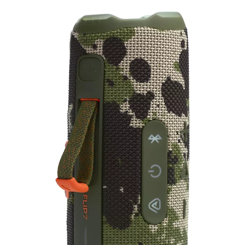 JBL Flip 7 (JBLFLIP7SQUAD) draagbare Bluetooth-speaker, Bluetooth 5.4, IP68, 4800 mAh, Squad kaki camouflage