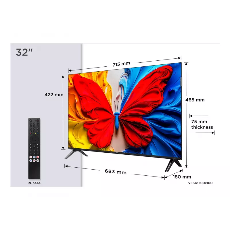 TCL 32S5K tv 81,3 cm (32 inch) Full HD Smart TV Wi-Fi zwart